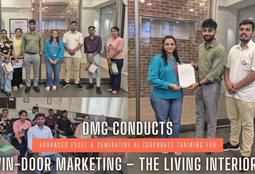 DMG IT Engineering and Multimedia Institute Conducts Successful 2 Day Advanced Excel and Generative AI Corporate Training for Win Door Marketing The Living Interiors