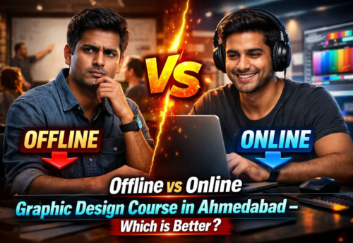 Offline vs Online Graphic Design Course in Ahmedabad – Which is Better?