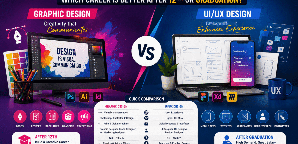 Graphic Design Course vs UI/UX Design Course: Which Career is Better After 12th or Graduation?