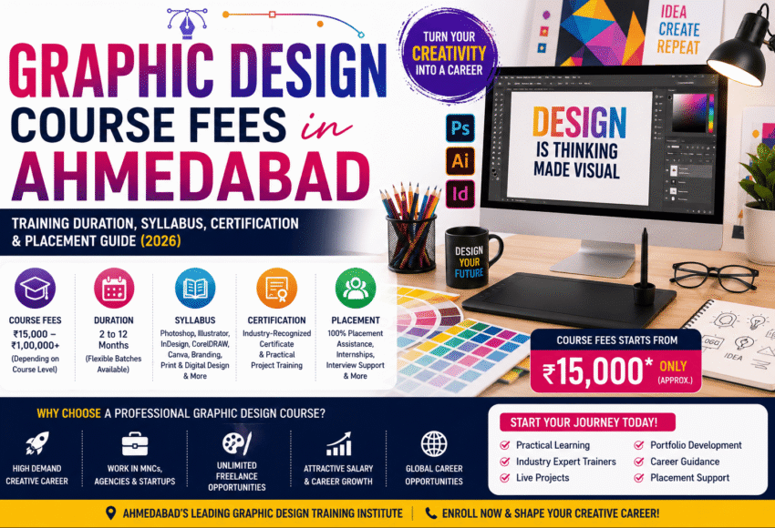 Graphic Design Course Fees in Ahmedabad: Training Duration, Syllabus, Certification & Placement Guide