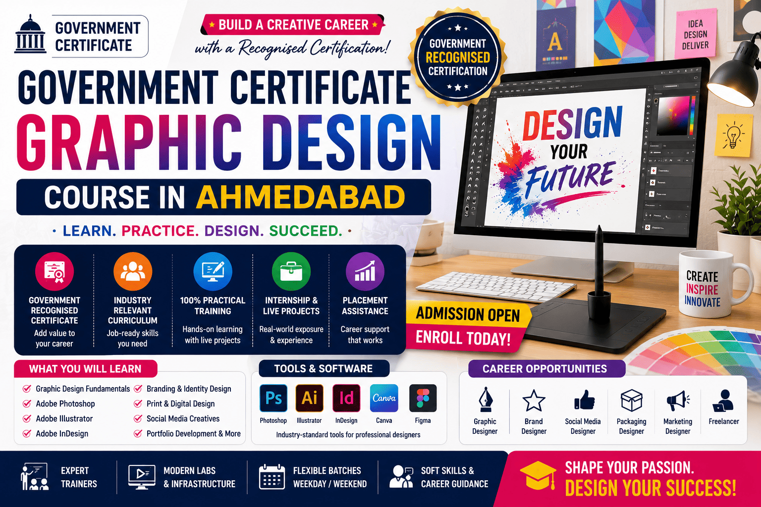 Government Certificate Graphic Design Course in Ahmedabad | Benefits, Eligibility & Career Scope (2026 Guide)