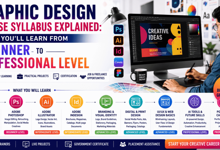 Graphic Design Course Syllabus Explained: What You'll Learn from Beginner to Professional Level (2026 Guide)
