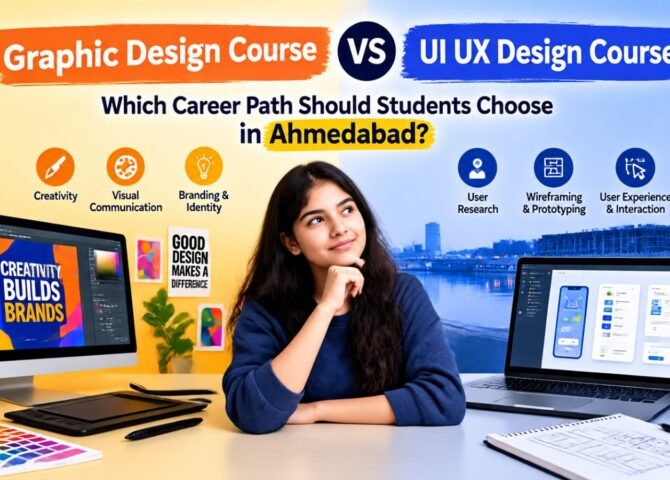 Graphic Design Course vs UI UX Design Course: Which Career Path Should Students Choose in Ahmedabad?