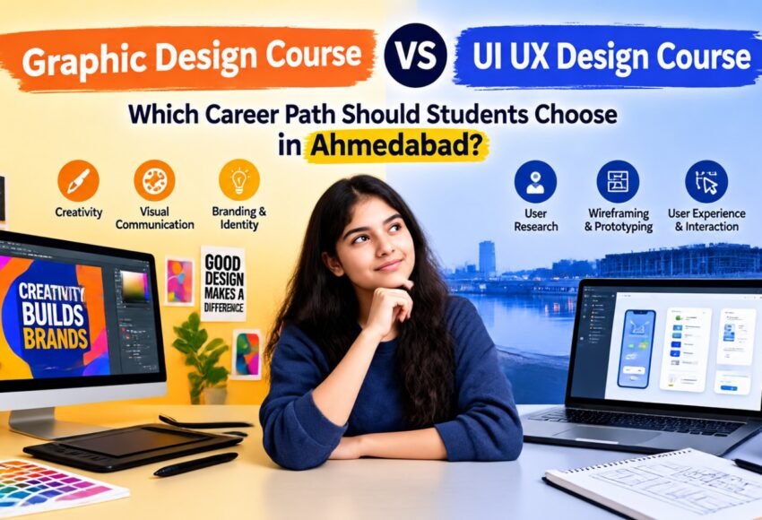 Graphic Design Course vs UI UX Design Course: Which Career Path Should Students Choose in Ahmedabad?