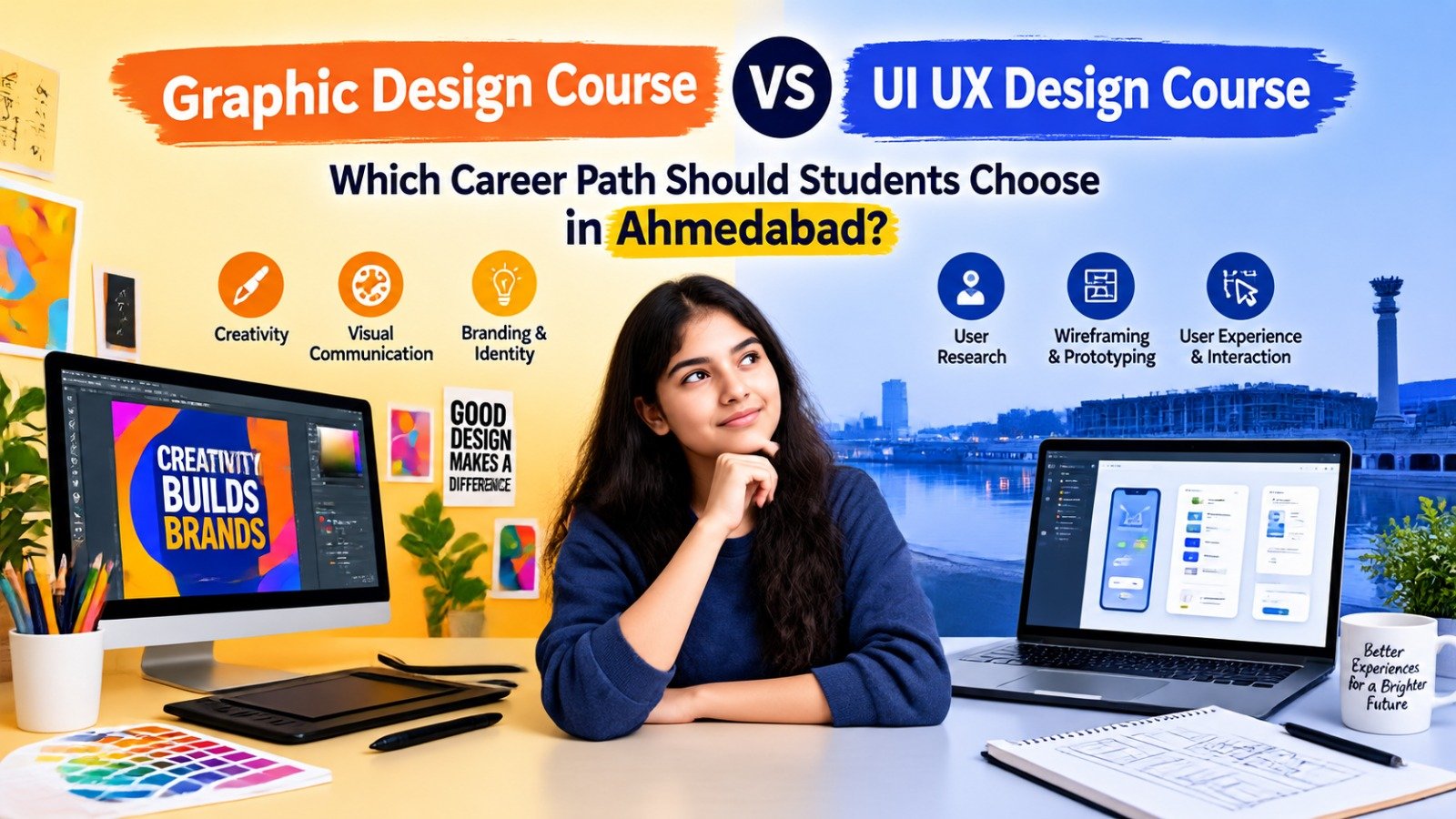 Graphic Design Course vs UI UX Design Course: Which Career Path Should Students Choose in Ahmedabad?