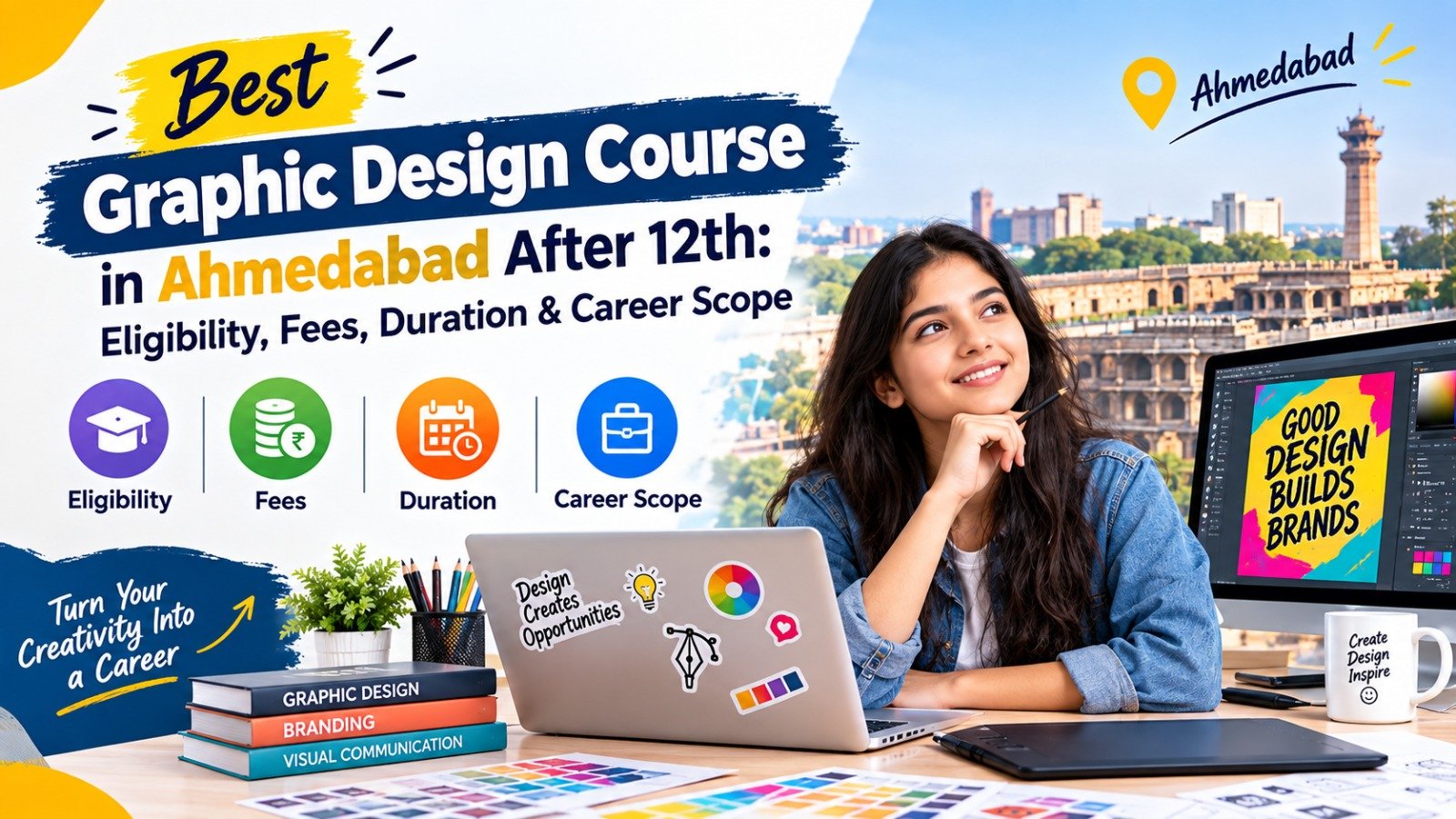 Best Graphic Design Course in Ahmedabad After 12th: Eligibility, Fees, Duration & Career Scope