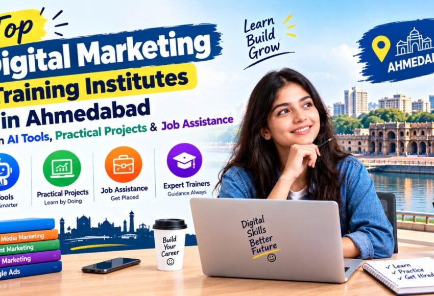 Top Digital Marketing Training Institutes in Ahmedabad with AI Tools, Practical Projects & Job Assistance