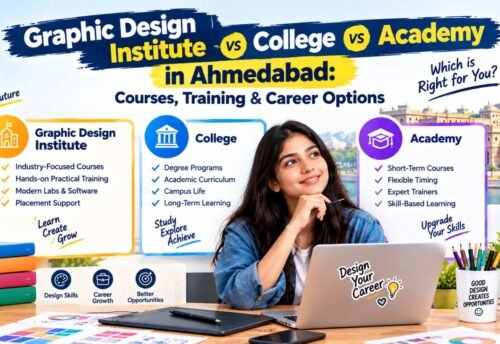 Graphic Design Institute vs College vs Academy in Ahmedabad: Courses, Training & Career Options
