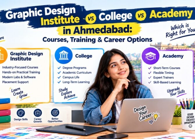Graphic Design Institute vs College vs Academy in Ahmedabad: Courses, Training & Career Options