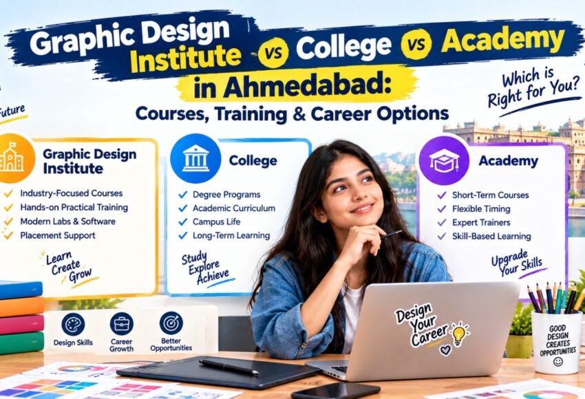 Graphic Design Institute vs College vs Academy in Ahmedabad: Courses, Training & Career Options