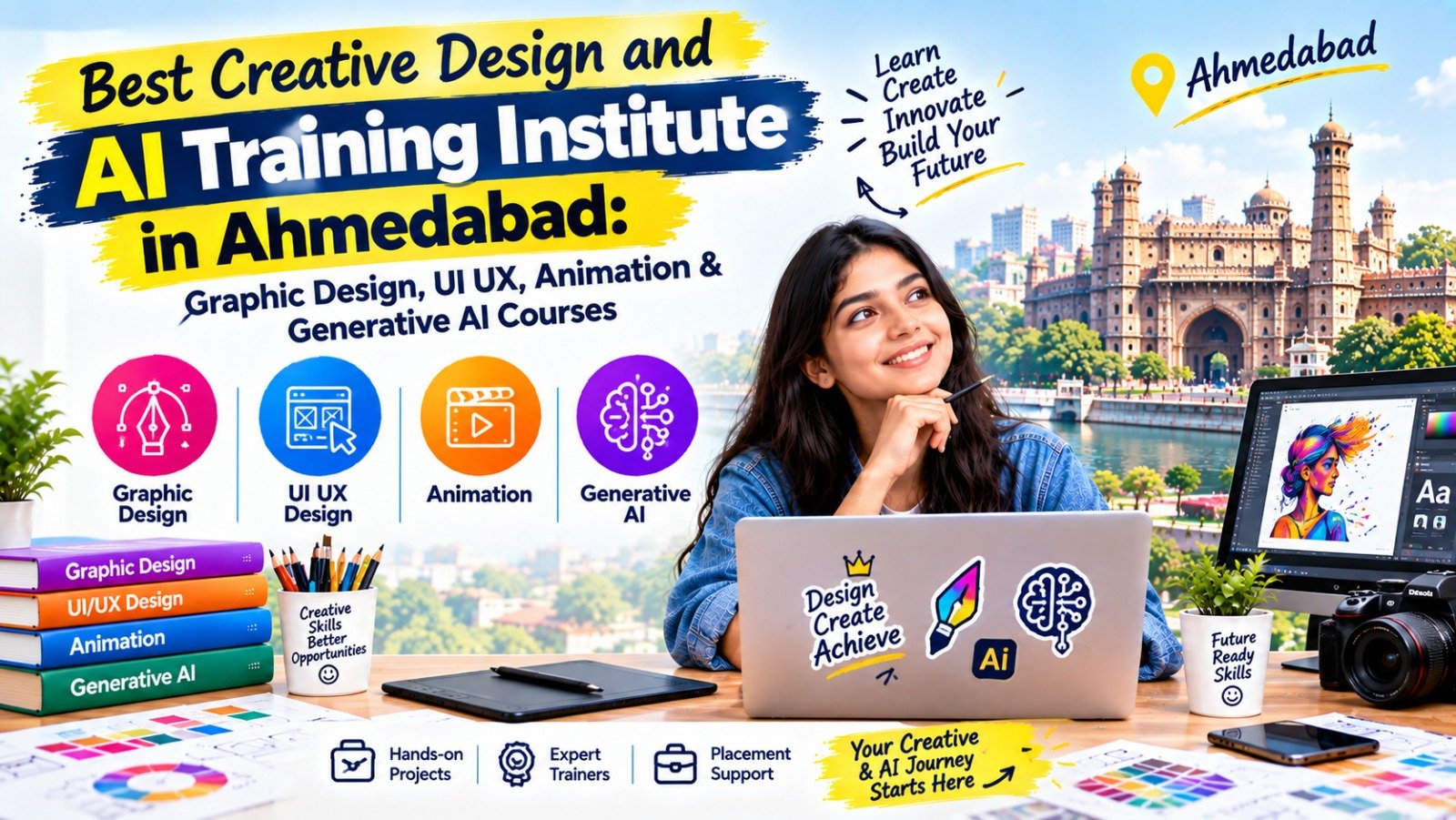 Best Creative Design and AI Training Institute in Ahmedabad: Graphic Design, UI UX, Animation & Generative AI Courses