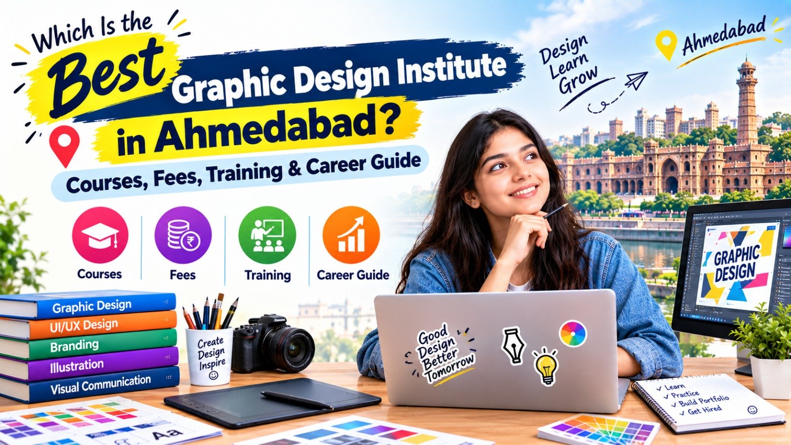 Which Is the Best Graphic Design Institute in Ahmedabad? Courses, Fees, Training & Career Guide